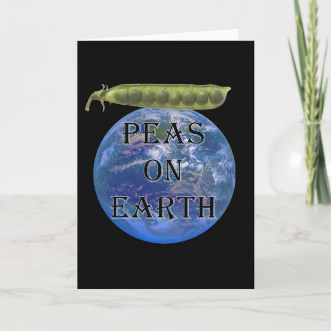 Cartes Pour Fêtes Annuelles Pois sur terre (Devant)