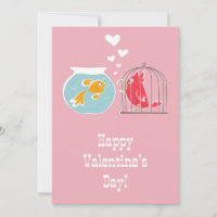 Poisson d'or de perroquet rouge de coeur Heureuse