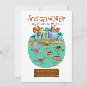 Cartes Pour Fêtes Annuelles Poisson-nouilles américain
