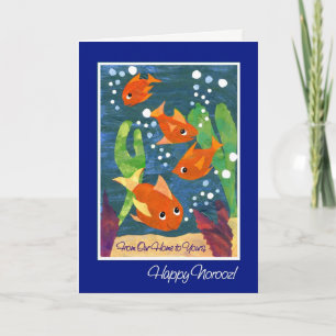 Cartes Pour Fêtes Annuelles Poisson rouge de Norooz "de notre maison au vôtre