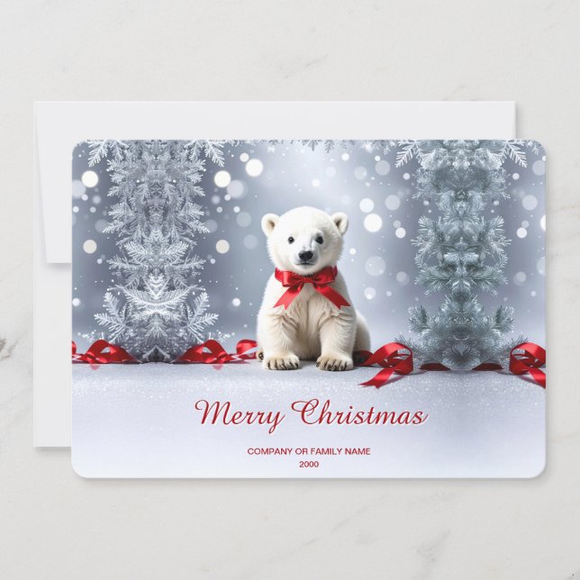 Cartes Pour Fêtes Annuelles Polar Bear Christmas Holiday Card (Devant)