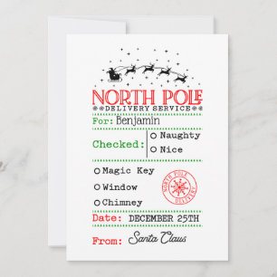 Cartes Pour Fêtes Annuelles Pôle Nord Père Noël Noël personnalisé