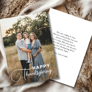 Cartes Pour Fêtes Annuelles Police de script "Bon thanksgiving", 1 photo