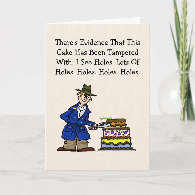 Cartes Pour Fêtes Annuelles Police Inspecteur Funny Birthday Card (Devant)
