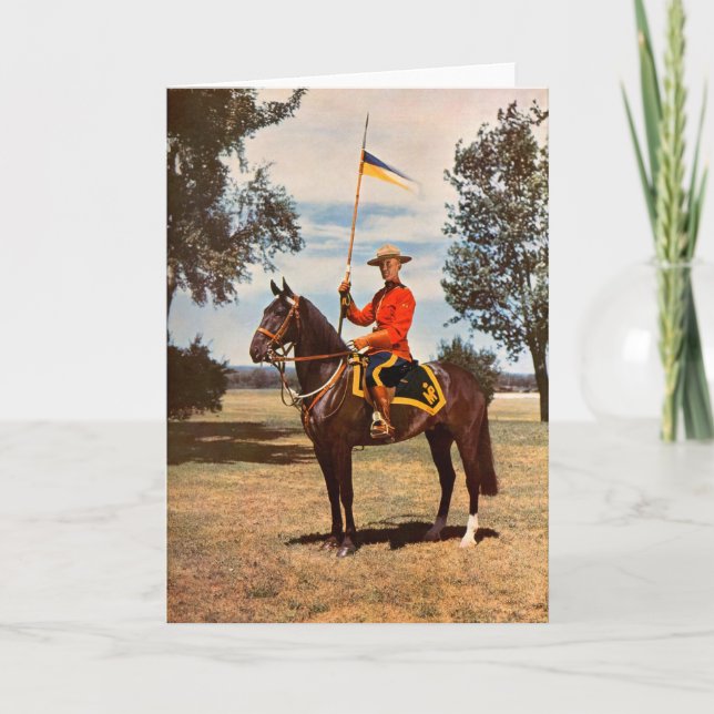 Cartes Pour Fêtes Annuelles policier monté de la Gendarmerie royale canadienne (Devant)