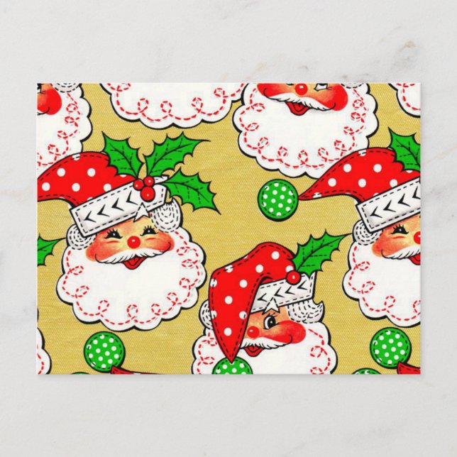 Cartes Pour Fêtes Annuelles Polka Dot Santa | Postcards (Devant)