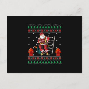 Cartes Pour Fêtes Annuelles Polo de Noël démodé de pompier pour garçons et fil