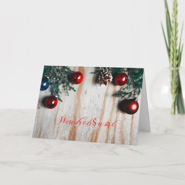 Cartes Pour Fêtes Annuelles Polonais/Polski - Joyeux Noël/Wesołych Świąt (Devant)