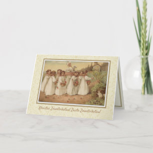 Cartes Pour Fêtes Annuelles Polonaise Vintage Pâques Religieux Pascha voiture