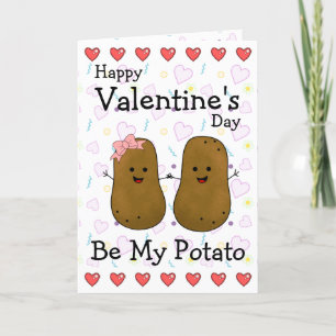Cartes Pour Fêtes Annuelles Pomme de terre Valentine personnalisée
