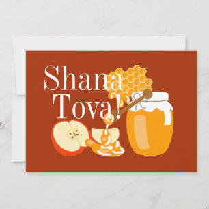 Cartes Pour Fêtes Annuelles Pommes et miel Rosh Hashanah