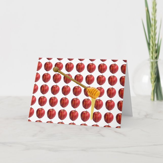 Cartes Pour Fêtes Annuelles Pommes et miel Rosh Hashanah (Devant)