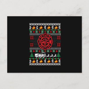 Cartes Pour Fêtes Annuelles Pompier Dept Vilain Noël Drôle Noël Drôle Noël Pa