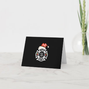 Cartes Pour Fêtes Annuelles Pompier Père Noël