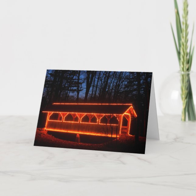 Cartes Pour Fêtes Annuelles Pont couvert Fêtes (Devant)
