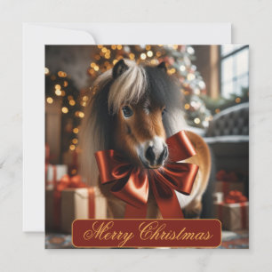 Cartes Pour Fêtes Annuelles Pony de Noël