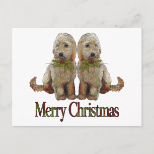 Cartes Pour Fêtes Annuelles Poodle, Golden Doodle Couple Christmas : type