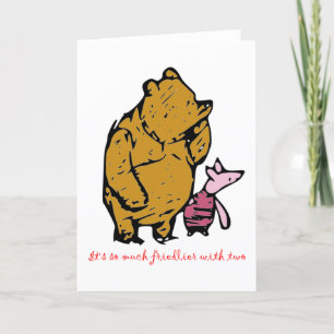 Cartes Pour Fêtes Annuelles Pooh et Piglet