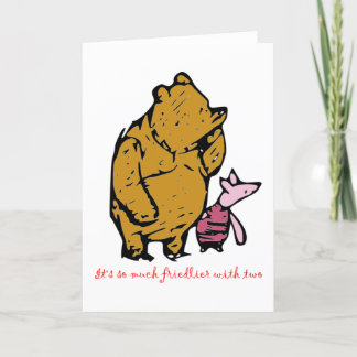 Cartes Pour Fêtes Annuelles Pooh et Piglet