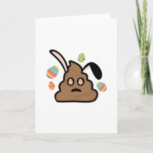 Cartes Pour Fêtes Annuelles Poop Emoji Lapin Pâques Oreilles Drôle
