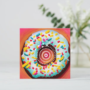 Cartes Pour Fêtes Annuelles Pop Art Donut