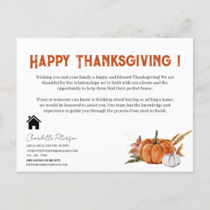 Cartes Pour Fêtes Annuelles Pop Réalisateur Immobilier Par Thanksgiving Recett