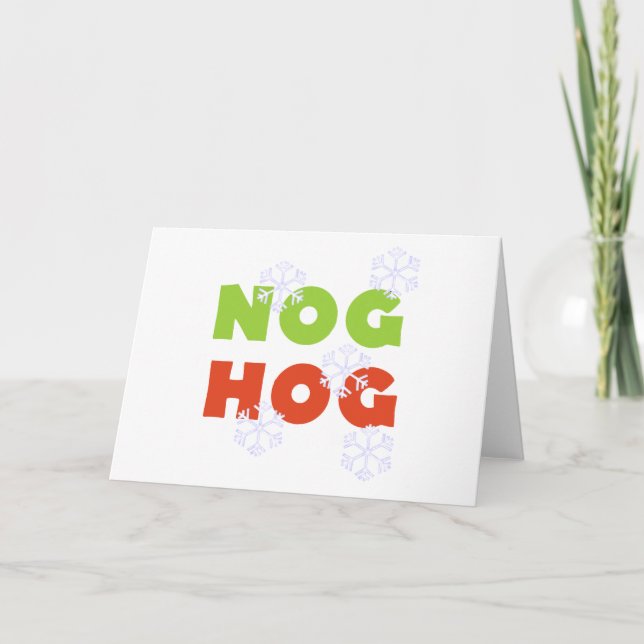 Cartes Pour Fêtes Annuelles Porc de cheville en bois (Devant)