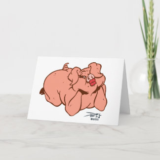 Cartes Pour Fêtes Annuelles Porcs et baisers