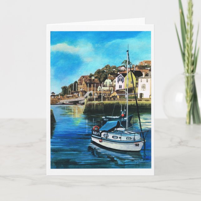 Cartes Pour Fêtes Annuelles Port de Brixham, Devon du sud (Devant)