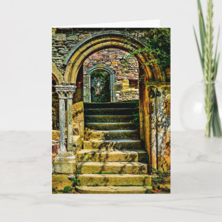 Cartes Pour Fêtes Annuelles Porte en pierre colorée
