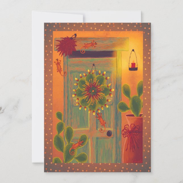 Cartes Pour Fêtes Annuelles Porte sud-ouest personnalisée (Devant)