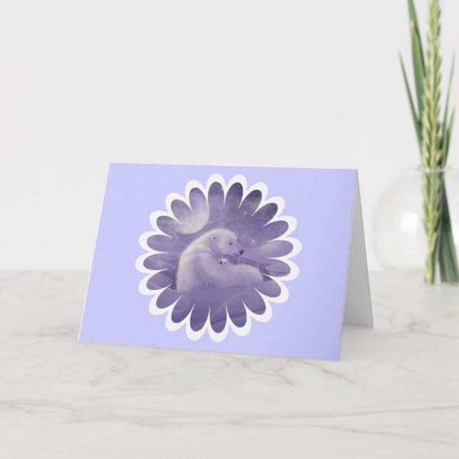 Cartes Pour Fêtes Annuelles Portes polaires d'hiver douces (Devant)