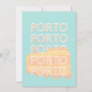 Cartes Pour Fêtes Annuelles Porto Travel Art, Portugal Travel Art, Pastel
