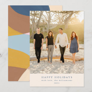 Cartes Pour Fêtes Annuelles Portrait Abstrait Unique et Coloré sur Mesure