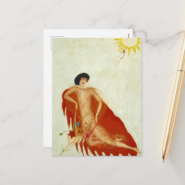 Cartes Pour Fêtes Annuelles Portrait de moi par Florine Stettheimer (Devant/Arrière en situation)