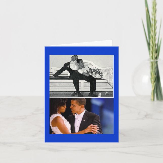 Cartes Pour Fêtes Annuelles Portrait d'un mariage américain (Devant)