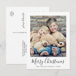 Cartes Pour Fêtes Annuelles Portrait minimaliste Joyeux Noël