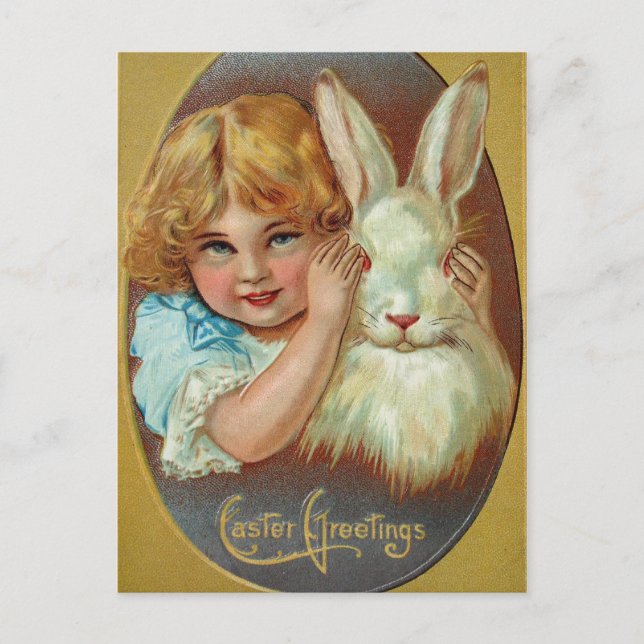 Cartes Pour Fêtes Annuelles Post de Pâques victorien Cacher n Chercher (Devant)