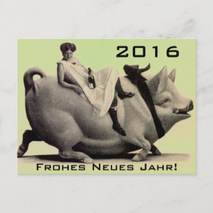 Cartes Pour Fêtes Annuelles Postcard Vintage Happy New Year frohes neues jahr