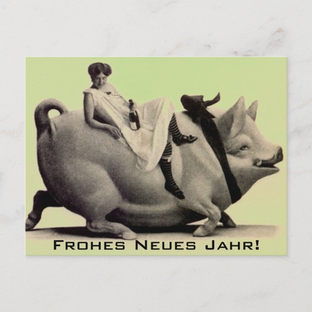 Cartes Pour Fêtes Annuelles Postcard Vintage Happy New Year frohes neues jahr (Devant)
