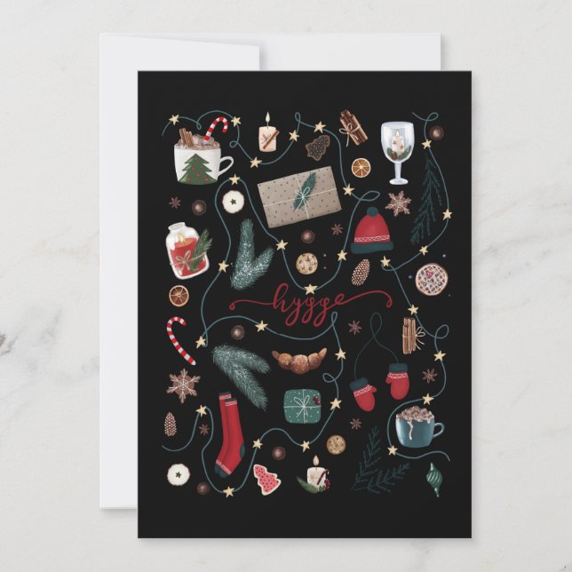Cartes Pour Fêtes Annuelles Poster de Noël Dark Hygge (Devant)
