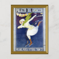 Poster de patinage d'Italie 1920