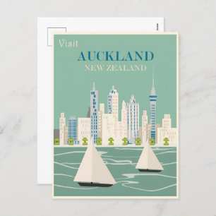 Cartes Pour Fêtes Annuelles Poster vintage Auckland