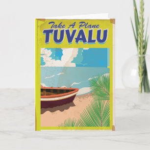 Cartes Pour Fêtes Annuelles Poster Vintage voyage de Tuvalu