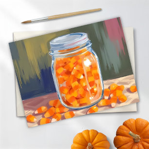 Cartes Pour Fêtes Annuelles Pot de maïs en bonbon Joyeux Halloween