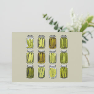 Cartes Pour Fêtes Annuelles Pot de pickles en conserve vintage pour amateur de