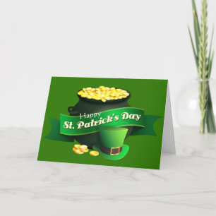 Cartes Pour Fêtes Annuelles Pot du jour de St Patrick d'or