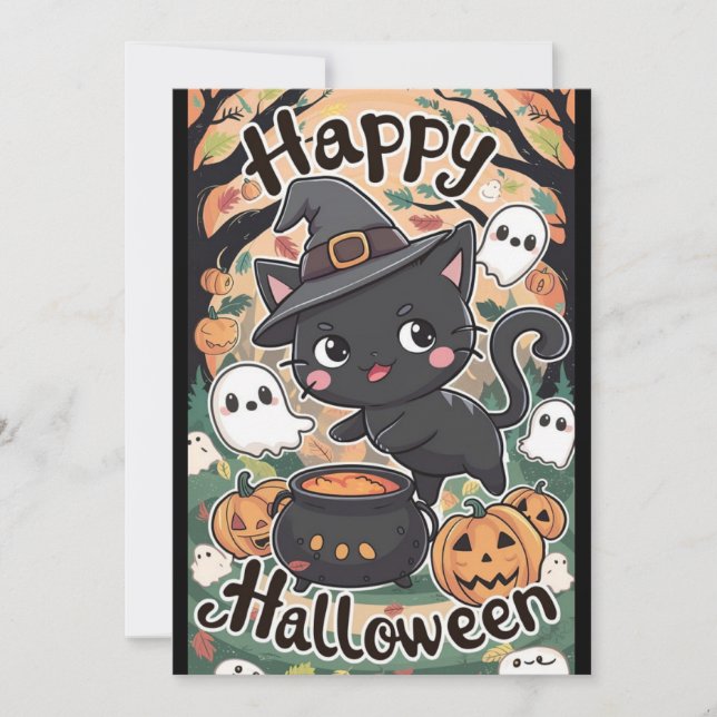 Cartes Pour Fêtes Annuelles Potion de citrouille Halloween heureux (Devant)
