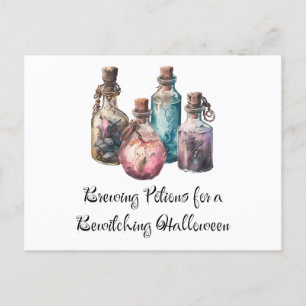 Cartes Pour Fêtes Annuelles Potions brassées pour une Halloween sans encombre