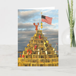 Cartes Pour Fêtes Annuelles Pots de homard en Plymouth, MA